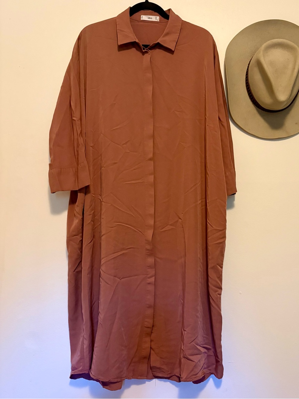 Mango Button-Up Shirt in Terracotta